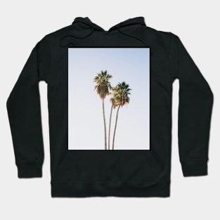 Palm, Summer, Blue, Neutral, Beach art, Tropical, Modern art, Wall art, Print, Minimalistic, Modern Hoodie